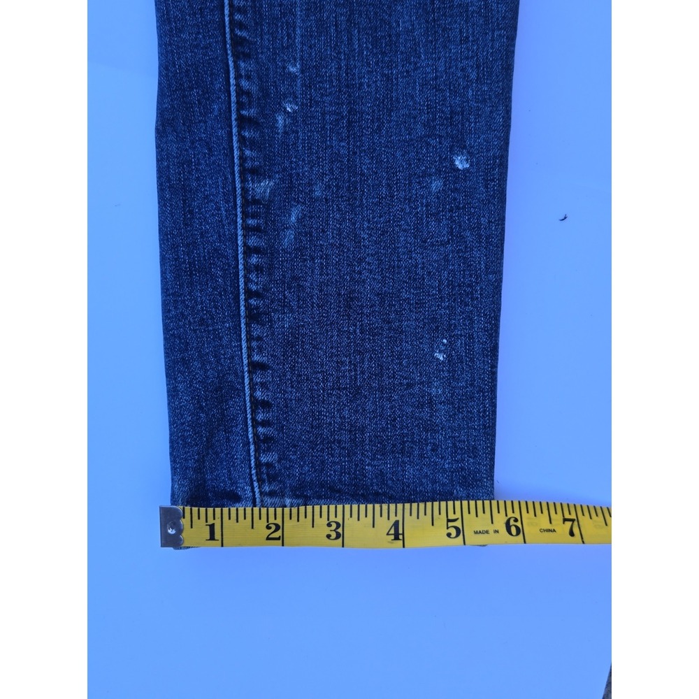 Abercrombie & Fitch Men's Super Skinny Jeans 30x30 Blue Stretch Paint Splatter D - Picture 4 of 8